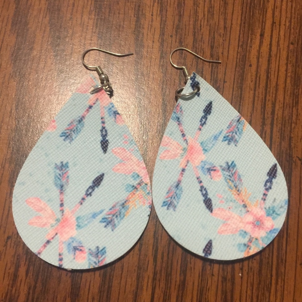 Faux leather earrings